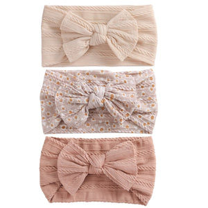 3Pcs/Lot Cable Knit Baby Headbands For Children Elastic Baby Girl