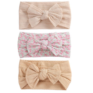 3Pcs/Lot Cable Knit Baby Headbands For Children Elastic Baby Girl