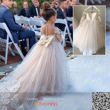 Load image into Gallery viewer, FashionMia Ivory White Puffy Tulle Lace Kid Ball Gown Flower
