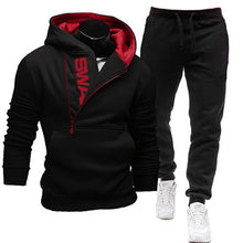 Load image into Gallery viewer, Men Casual Tracksuit Sweatshirt+Sweatpant 2 Pieces Set
