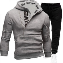 Load image into Gallery viewer, Men Casual Tracksuit Sweatshirt+Sweatpant 2 Pieces Set
