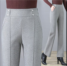 Load image into Gallery viewer, Woolen Pants Women Winter High Waisted
