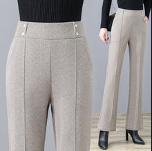 Load image into Gallery viewer, Woolen Pants Women Winter High Waisted
