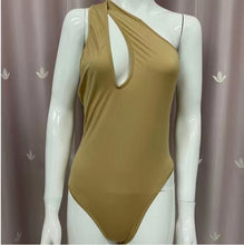 Load image into Gallery viewer, One Shoulder Bodycon Bodysuit
