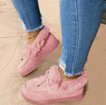 Load image into Gallery viewer, New Women Winter Ankle Boots Suede Leather Snow Boots Plush Natural
