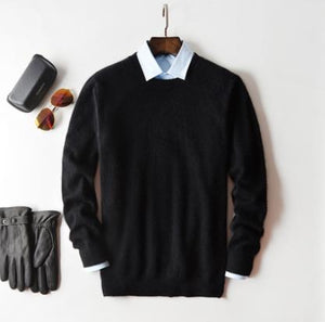 Men Cashmere Sweater Autumn Winter Soft Warm Jersey