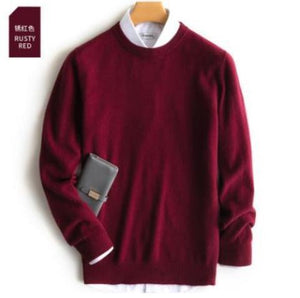 Men Cashmere Sweater Autumn Winter Soft Warm Jersey