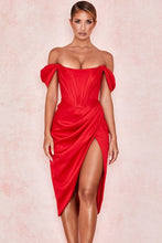 Load image into Gallery viewer, High Quality Satin Bodycon Dress Women Party Dress
