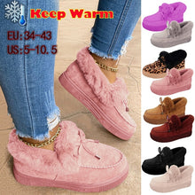 Load image into Gallery viewer, New Women Winter Ankle Boots Suede Leather Snow Boots Plush Natural
