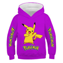 Load image into Gallery viewer, 4-14 Years Children Baby Boys Pikachu Sweatshirt Children Tops Kids Boys Girls Tops Clothes Cotton Printing Pαkemon Hoodies
