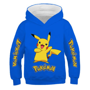 4-14 Years Children Baby Boys Pikachu Sweatshirt Children Tops Kids Boys Girls Tops Clothes Cotton Printing Pαkemon Hoodies