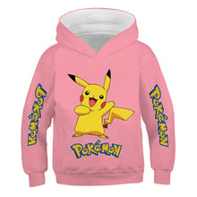 Load image into Gallery viewer, 4-14 Years Children Baby Boys Pikachu Sweatshirt Children Tops Kids Boys Girls Tops Clothes Cotton Printing Pαkemon Hoodies
