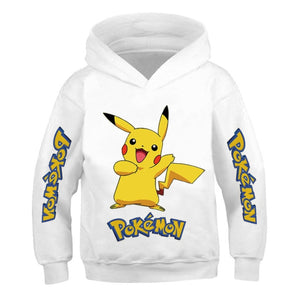 4-14 Years Children Baby Boys Pikachu Sweatshirt Children Tops Kids Boys Girls Tops Clothes Cotton Printing Pαkemon Hoodies