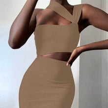 Load image into Gallery viewer, Bandage Dresses High Quality Summer Tan Cut Out Bodycon
