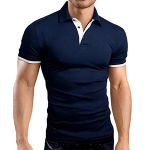 Polo Shirt Men Summer Stritching