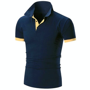 Polo Shirt Men Summer Stritching