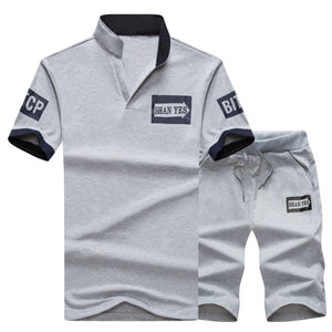 New Men Sets Fashion Sporting Full Suit Brand