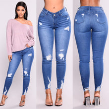 Load image into Gallery viewer, Trend Ripped High Waist Stretch Jeans Street Woman
