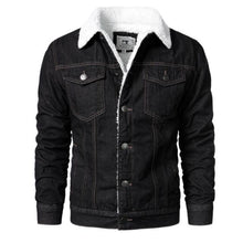 Load image into Gallery viewer, Men Denim Jackets Winter Fleece Blue Jeans Coats High Quality
