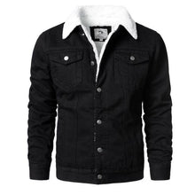 Load image into Gallery viewer, Men Denim Jackets Winter Fleece Blue Jeans Coats High Quality
