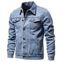 Load image into Gallery viewer, Men Denim Jackets Winter Fleece Blue Jeans Coats High Quality
