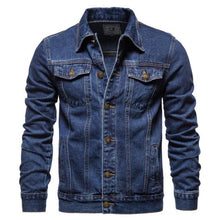 Load image into Gallery viewer, Men Denim Jackets Winter Fleece Blue Jeans Coats High Quality
