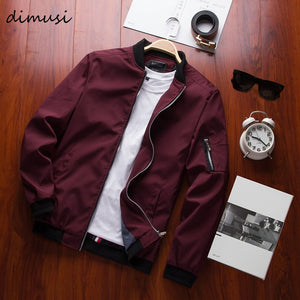 Bomber Zipper Jacket Male Casual Streetwear