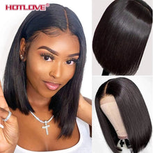 Load image into Gallery viewer, Short Bob Wig Bone Straight Human Hair Wigs for Black Women Pre-Plucked 5x5x1
