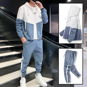 Hip Hop Casual Men 2 Piece Sets Clothes Men Streetwear Fitness Male Tracksuit