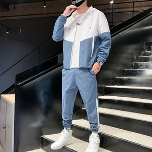 Hip Hop Casual Men 2 Piece Sets Clothes Men Streetwear Fitness Male Tracksuit