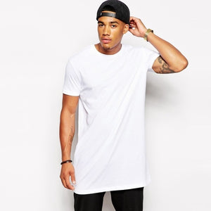 Tops Tee Long Line Tshirt For Male