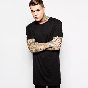 Tops Tee Long Line Tshirt For Male