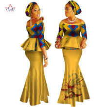 Load image into Gallery viewer, African Dashiki Print Dress Crop Tops
