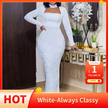 Load image into Gallery viewer, Elegant Evening White Dress Long For Women Party Club Sexy Hollow
