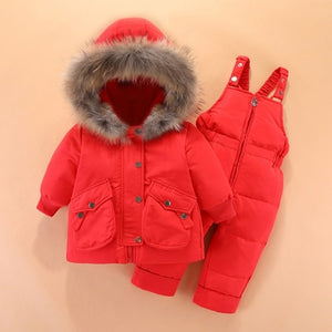 Winter Children Clothing Set Baby Boy Girl Clothes Warm Down Jacket