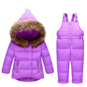 Winter Children Clothing Set Baby Boy Girl Clothes Warm Down Jacket