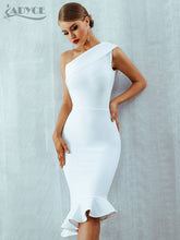 Load image into Gallery viewer, Summer Women Bandage Dress Sexy One Shoulder Sleeveless
