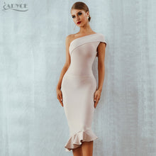 Load image into Gallery viewer, Summer Women Bandage Dress Sexy One Shoulder Sleeveless
