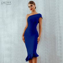 Load image into Gallery viewer, Summer Women Bandage Dress Sexy One Shoulder Sleeveless
