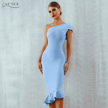 Load image into Gallery viewer, Summer Women Bandage Dress Sexy One Shoulder Sleeveless
