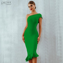 Load image into Gallery viewer, Summer Women Bandage Dress Sexy One Shoulder Sleeveless
