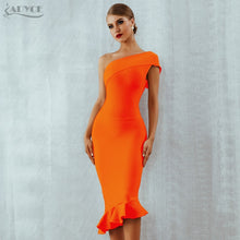 Load image into Gallery viewer, Summer Women Bandage Dress Sexy One Shoulder Sleeveless
