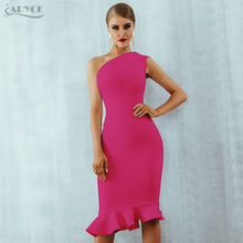 Load image into Gallery viewer, Summer Women Bandage Dress Sexy One Shoulder Sleeveless
