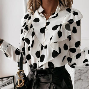 Women Elegant Ruffle Blouse Shirts