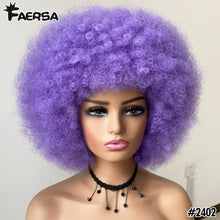 Load image into Gallery viewer, Short Hair Afro Kinky Curly Wigs With Bangs
