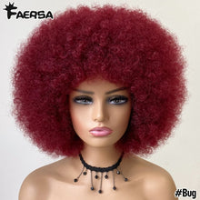 Load image into Gallery viewer, Short Hair Afro Kinky Curly Wigs With Bangs
