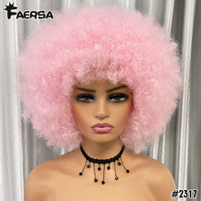 Load image into Gallery viewer, Short Hair Afro Kinky Curly Wigs With Bangs
