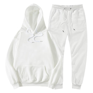 Tracksuit Winter Hoodie Sets Jogging Sweatpants Fleece