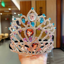 Load image into Gallery viewer, Disney Frozen Princess Crystal Crown Hairbands Fashion Hair Accessories
