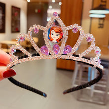 Load image into Gallery viewer, Disney Frozen Princess Crystal Crown Hairbands Fashion Hair Accessories
